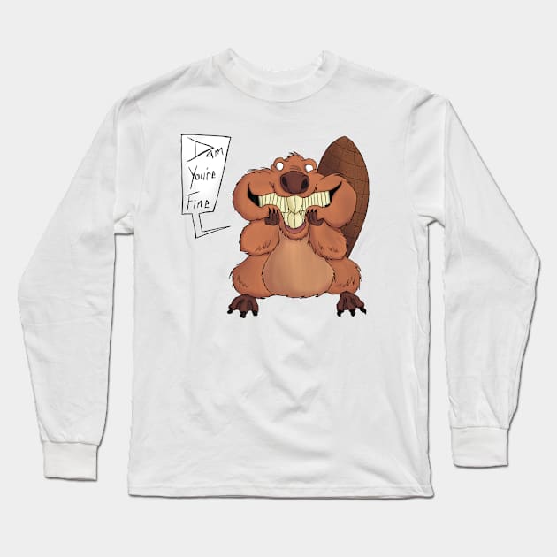 Beaver Long Sleeve T-Shirt by TheDoodleDream